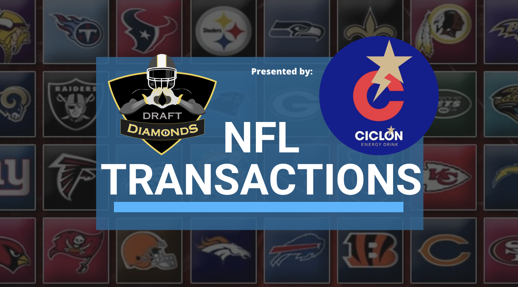 Welcome to today's edition of NFL Transactions, brought to you by Ciclon Energy Drink, the Official Energy Drink of Puerto RIco!